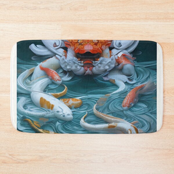 Item preview, subsurface scattering, white, koi, dragon deity with koi armor designed and sold by DrawItOnce.