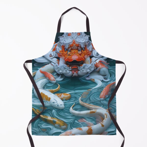 Item preview, subsurface scattering, white, koi, dragon deity with koi armor designed and sold by DrawItOnce.