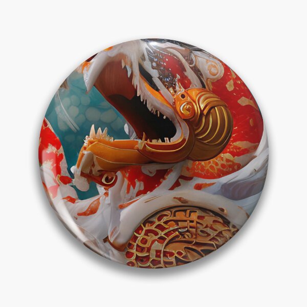 Item preview, subsurface scattering, white, koi, dragon deity with koi armor designed and sold by DrawItOnce.