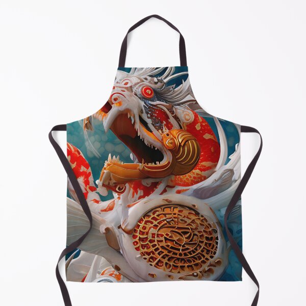 Item preview, subsurface scattering, white, koi, dragon deity with koi armor designed and sold by DrawItOnce.