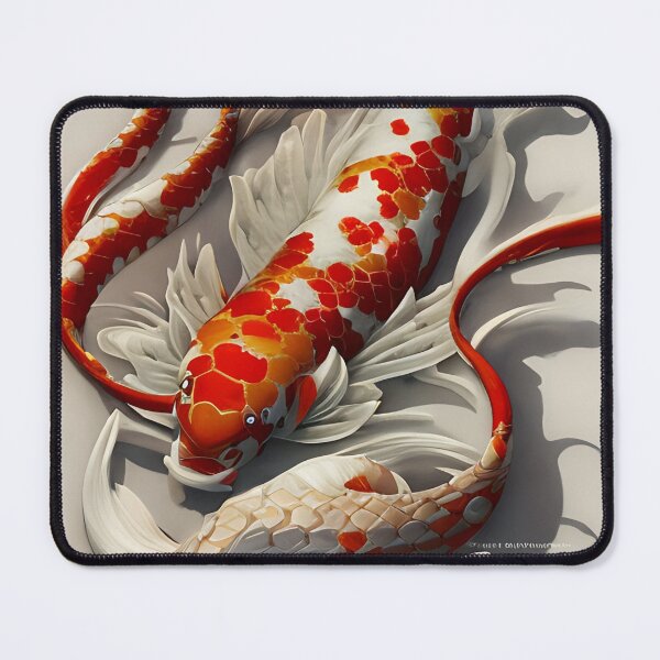 Item preview, subsurface scattering, white, koi, dragon deity with koi armor designed and sold by DrawItOnce.