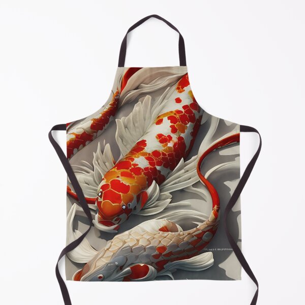 Item preview, subsurface scattering, white, koi, dragon deity with koi armor designed and sold by DrawItOnce.