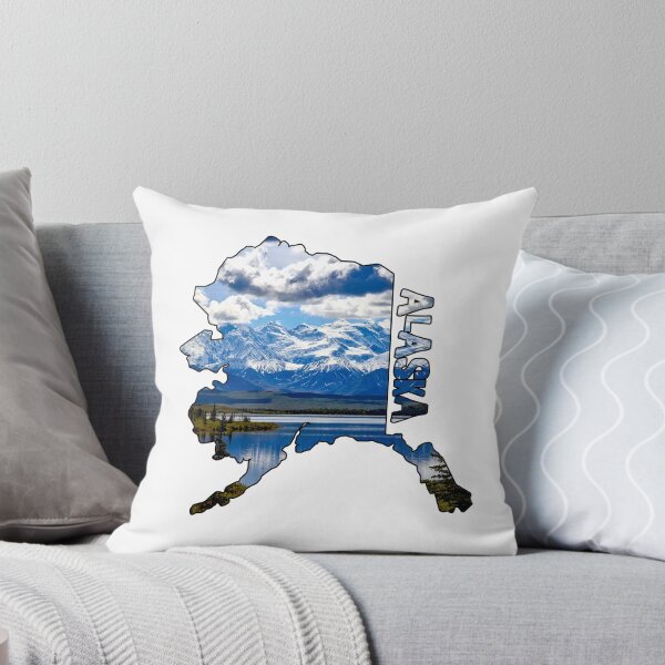 Item preview, State of Alaska Outline with Mountains designed and sold by gorff.