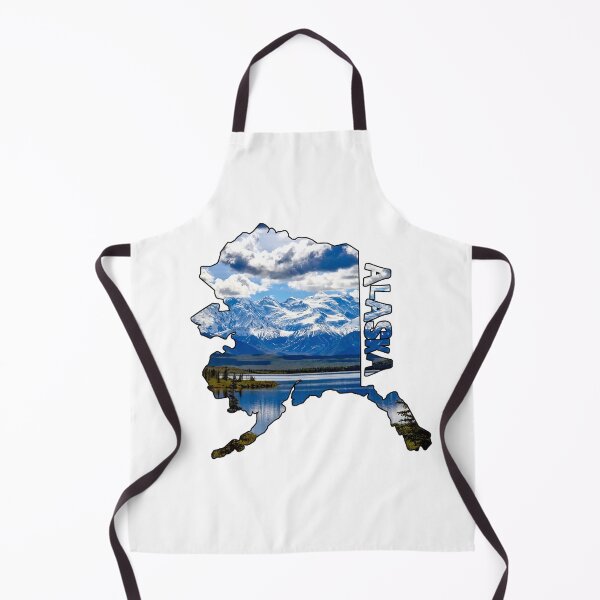 Item preview, State of Alaska Outline with Mountains designed and sold by gorff.