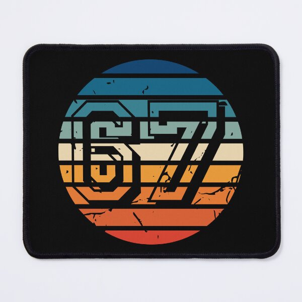 Item preview, Number 67 Vintage Retro Sport Sunset Birthday Squad Racing Numbers designed and sold by 27th-Tee.