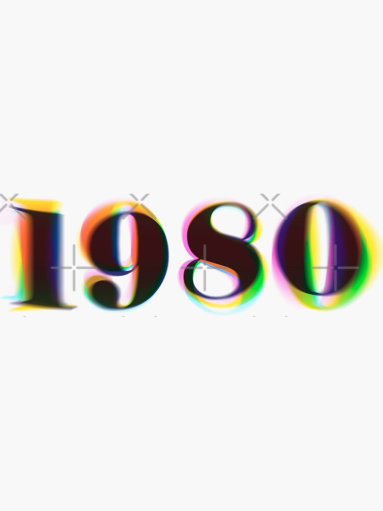 "born in 1980" Sticker for Sale by Carolina14 Redbubble