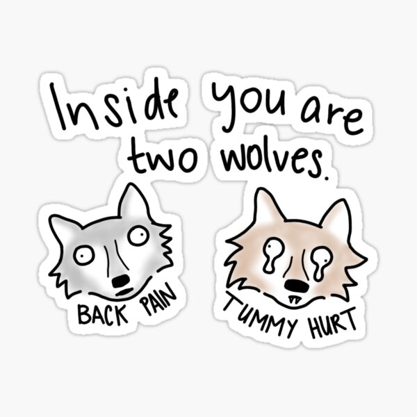 "Two Wolves" Sticker for Sale by CaffienateMe Redbubble