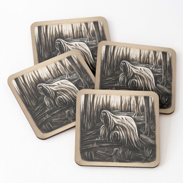 Item preview, The Swamp Monster - Vintage Looking Christmas Drawing designed and sold by TAGartShop.
