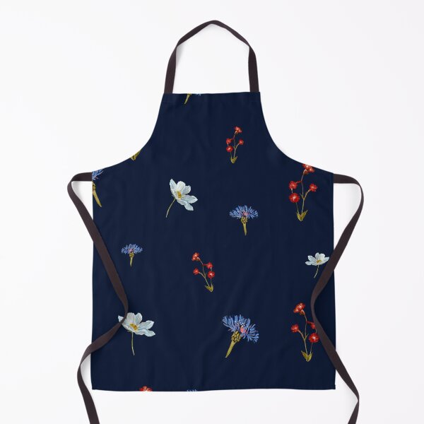 Artikelvorschau, Flower blue red daisy seamless watercolor pattern blue entworfen und verkauft von Yana Mustafina | Boho Soulful Designs.
