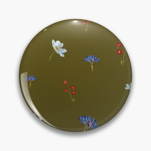Artikelvorschau, Flower blue red daisy seamless watercolor pattern green entworfen und verkauft von Yana Mustafina | Boho Soulful Designs.