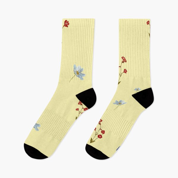 Artikelvorschau, Flower blue red daisy seamless watercolor pattern yellow entworfen und verkauft von Yana Mustafina | Boho Soulful Designs.