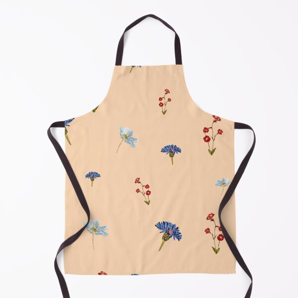 Artikelvorschau, Flower blue red daisy seamless watercolor pattern peach entworfen und verkauft von Yana Mustafina | Boho Soulful Designs.