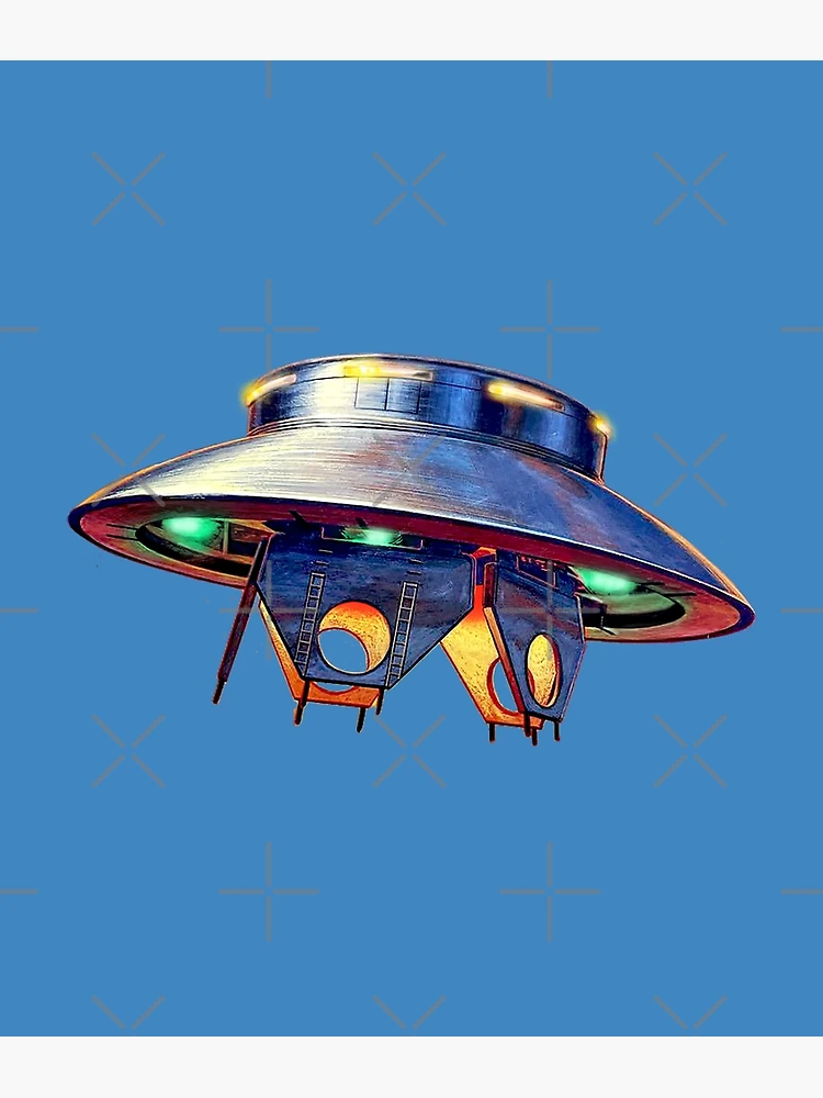 Flying Saucer UFO - Vintage Art - ALIEN INVADER!