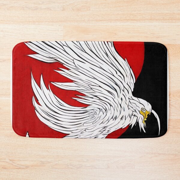 Item preview,  white and red phoenix flying, japanese ink artstyle designed and sold by DrawItOnce.