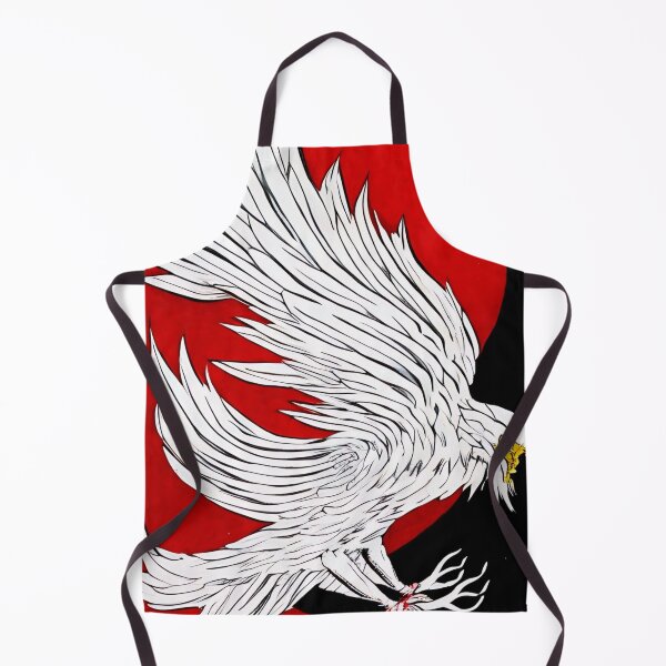 Item preview, white and red phoenix flying, japanese ink artstyle designed and sold by DrawItOnce.