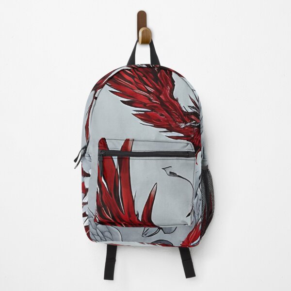 Item preview, white and red phoenix flying, japanese ink artstyle designed and sold by DrawItOnce.