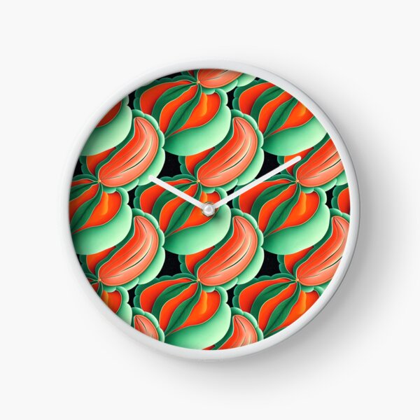 Item preview, Bright abstract exotic fruits, flowers and leaves, tropical design in orange-green tones designed and sold by NadiiaSemyroz.