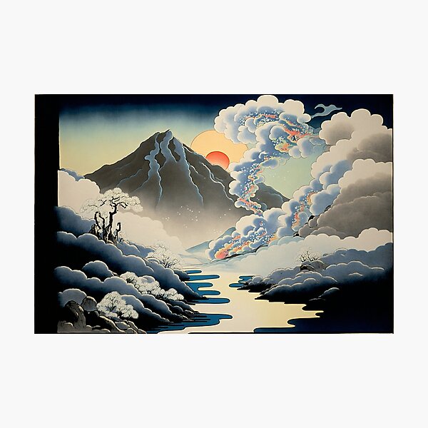 Item preview, Landscape Painting, ukiyo-e art style designed and sold by ParadiseSlice.