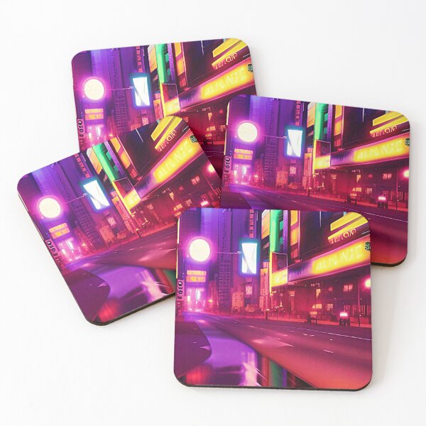 Item preview, Futuristic neon city. Tokyo style synthwave retrowave designed and sold by Neo-Expression.