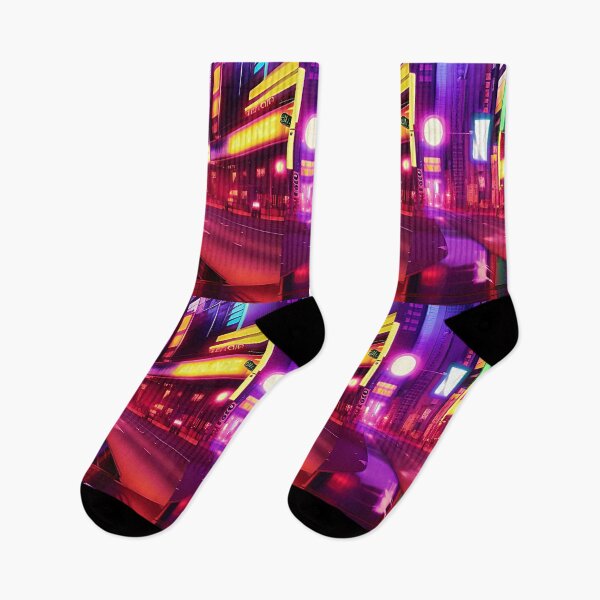Item preview, Futuristic neon city. Tokyo style synthwave retrowave designed and sold by Neo-Expression.