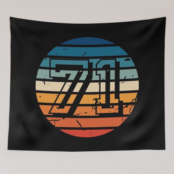 Item preview, Number 71 Vintage Retro Sport Sunset Birthday Squad Racing Numbers designed and sold by 27th-Tee.