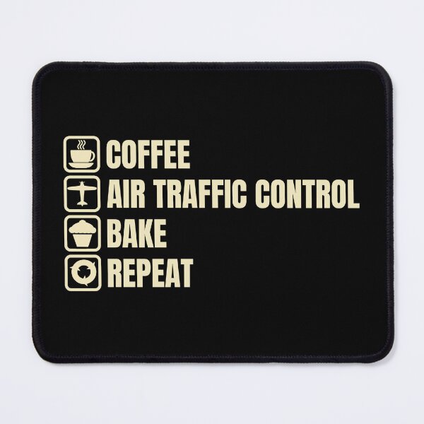 Item preview, Coffee, Air Traffic Control, Bake, Repeat (For Dark Background) designed and sold by thecatcouch.