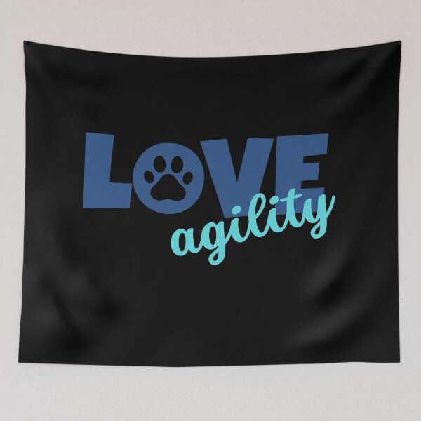 Item preview, Love agility in blue and turquoise designed and sold by PausePapote.