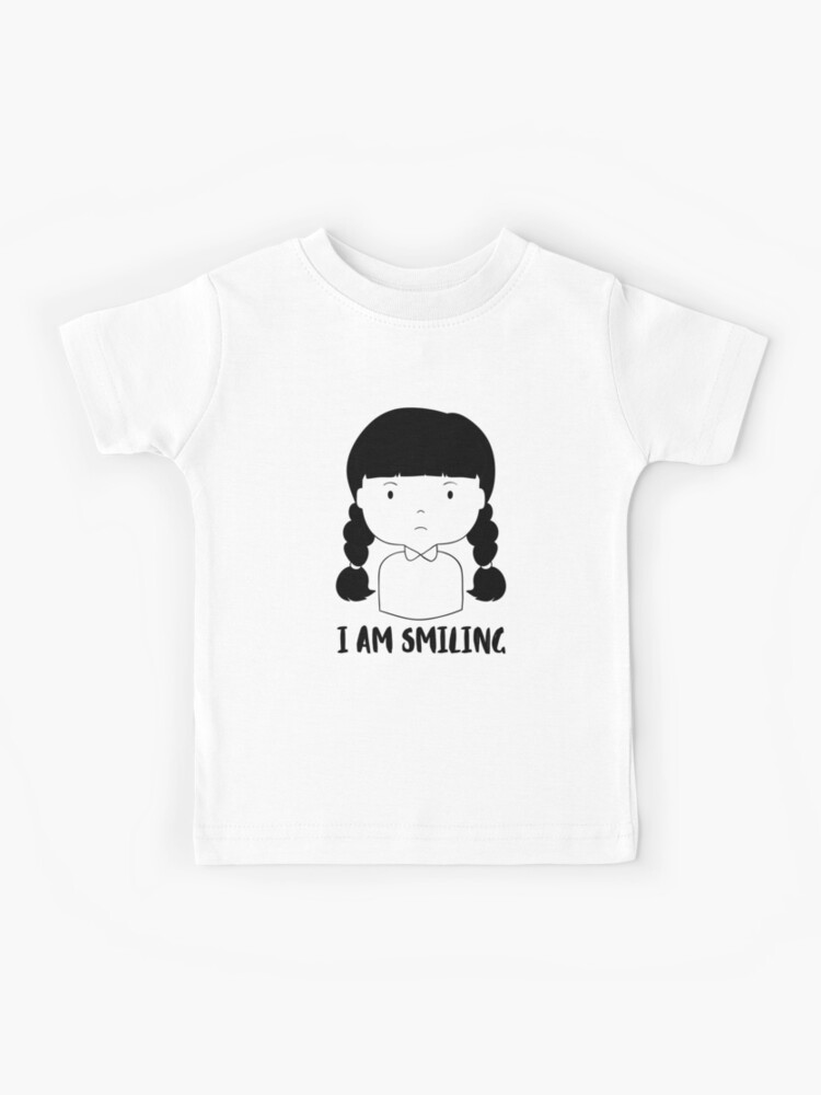 Camiseta para niños «Frases de Wednesday Addams (ESTOY SONRIENDO)» de  PotluckPrints | Redbubble
