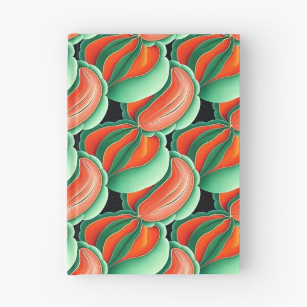 Item preview, Bright abstract exotic fruits, flowers and leaves, tropical design in orange-green tones designed and sold by NadiiaSemyroz.