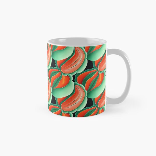 Item preview, Bright abstract exotic fruits, flowers and leaves, tropical design in orange-green tones designed and sold by NadiiaSemyroz.