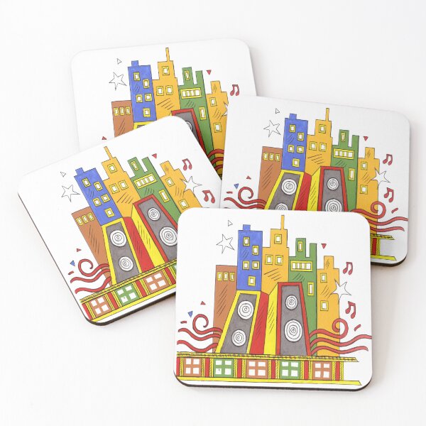 Item preview, colourful buildings, indian style, phad painting, handmade designed and sold by gopalpjoshi.