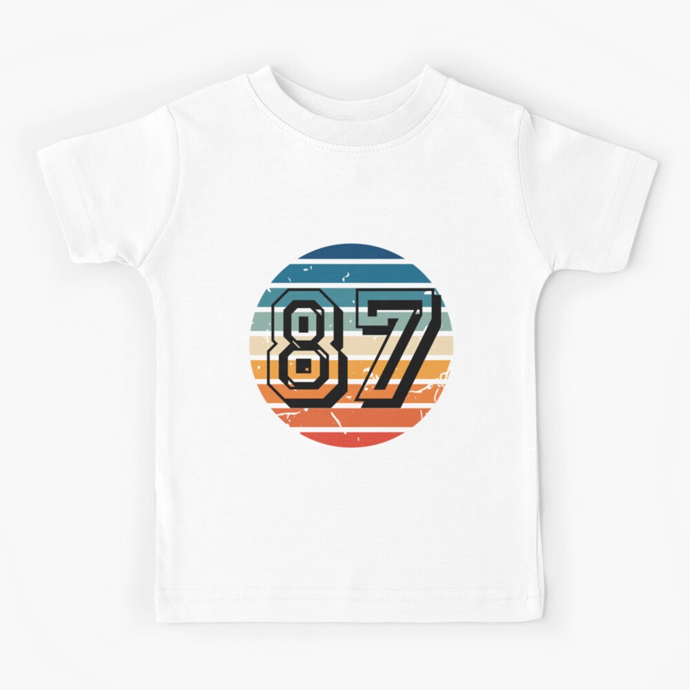 Copy of Number 87 Vintage Retro Sport Sunset Birthday Squad Racing