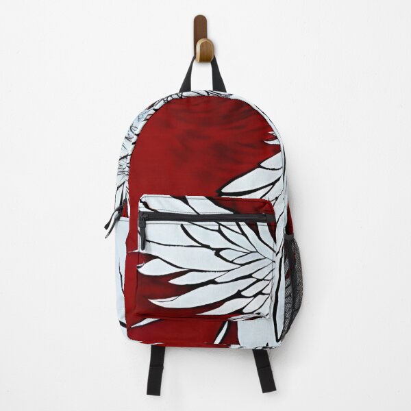 Item preview, white and red phoenix flying, japanese ink artstyle designed and sold by DrawItOnce.