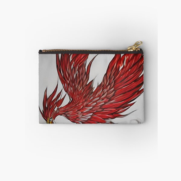 Item preview,  white and red phoenix flying, japanese ink artstyle designed and sold by DrawItOnce.