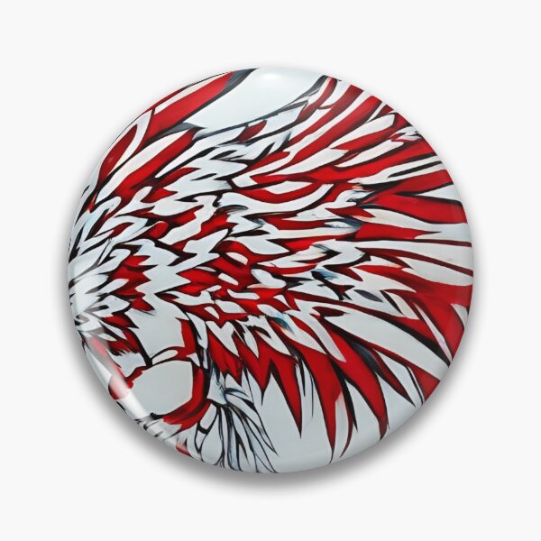 Item preview,  white and red phoenix flying, japanese ink artstyle designed and sold by DrawItOnce.
