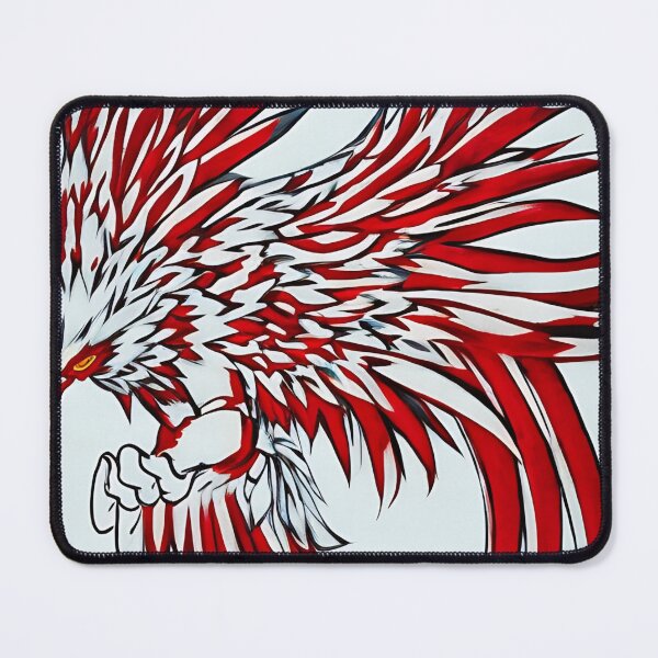 Item preview,  white and red phoenix flying, japanese ink artstyle designed and sold by DrawItOnce.