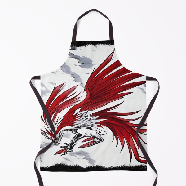 Item preview, white and red phoenix flying, japanese ink artstyle designed and sold by DrawItOnce.
