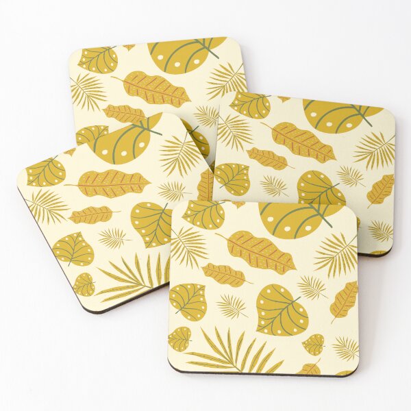 Item preview, orange tropical leaves aesthetic print designed and sold by shivanigautam.