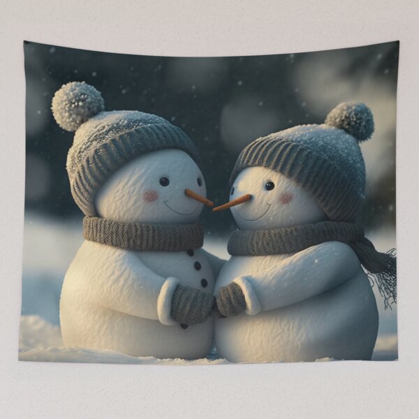 Item preview, Snowmen in Love designed and sold by Left-Hand-Tree.