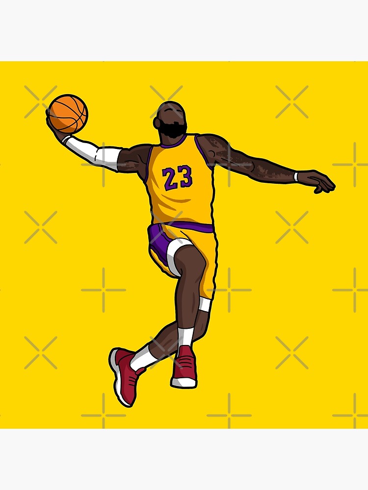 Lebron James Jersey Art Board Print for Sale by WalkDesigns