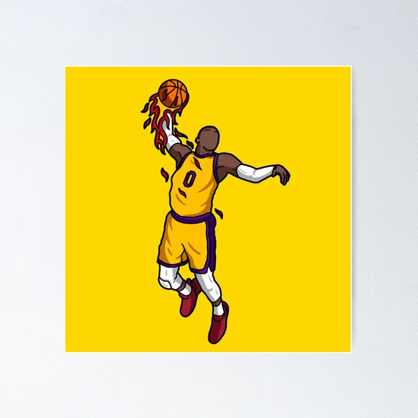 Item preview, RUSSEL WESTBROOK FLAMING DUNK BASKETBALL designed and sold by melankolia.