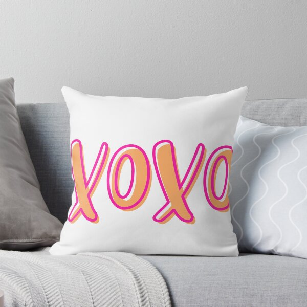 Item preview, Orange and Pink Outline XOXO  designed and sold by PreppyPalace.