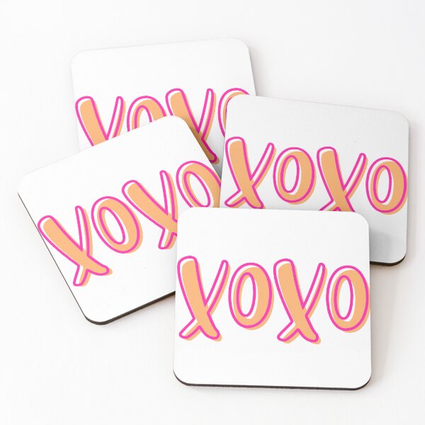 Item preview, Orange and Pink Outline XOXO  designed and sold by PreppyPalace.