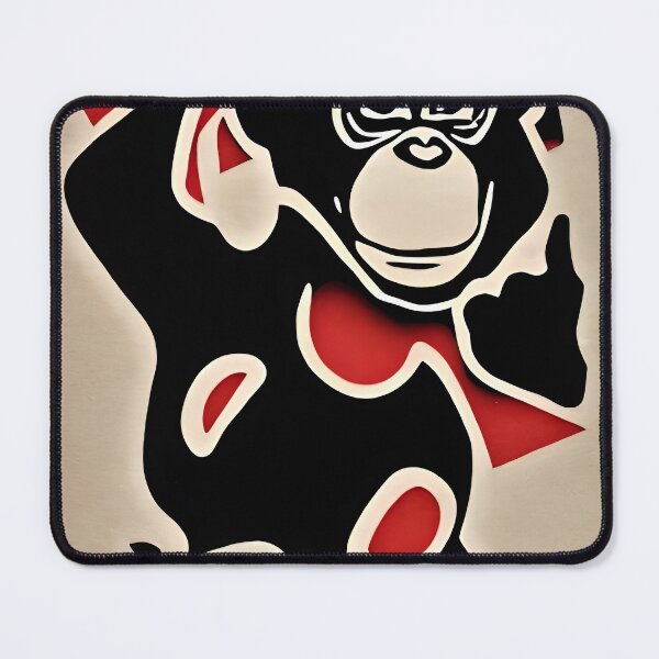Item preview, Chimp Red and Black designed and sold by DangerRabbit.