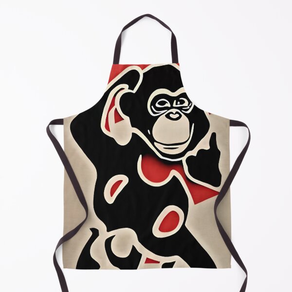 Item preview, Chimp Red and Black designed and sold by DangerRabbit.