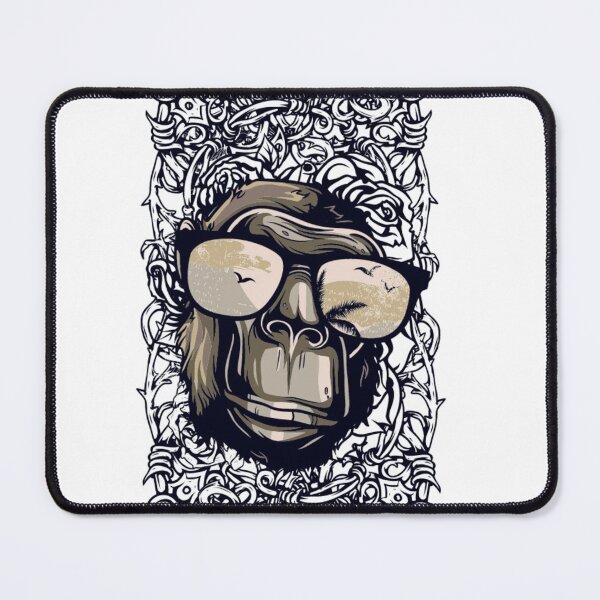 Item preview, Gorilla Monkey With Sun Glasses On Design Background designed and sold by SpotWarehouse.