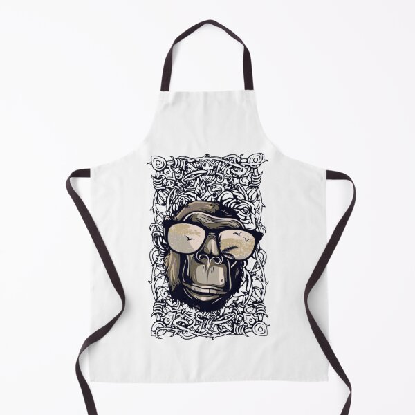 Item preview, Gorilla Monkey With Sun Glasses On Design Background designed and sold by SpotWarehouse.