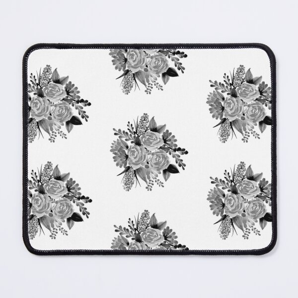 Item preview, Black White Watercolor Bouquet of Flowers designed and sold by Pavnud.