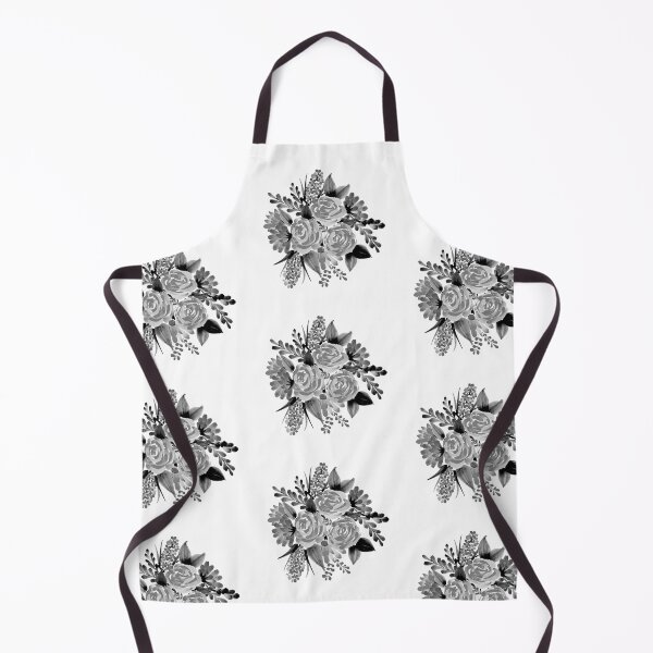 Item preview, Black White Watercolor Bouquet of Flowers designed and sold by Pavnud.