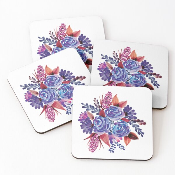 Item preview, Blue Watercolor Bouquet of Flowers  designed and sold by Pavnud.